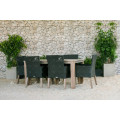 The Exquisite Style Patio Garden Dining Set PE Meubles en rotin en maille pour extérieur